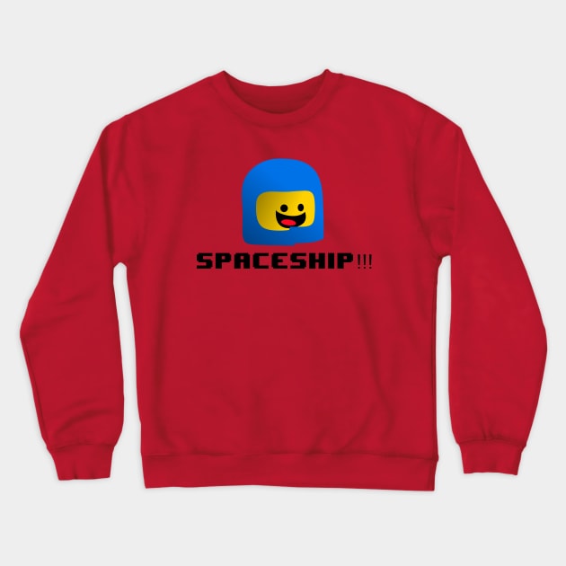 SPACESHIP! Crewneck Sweatshirt by Randomart